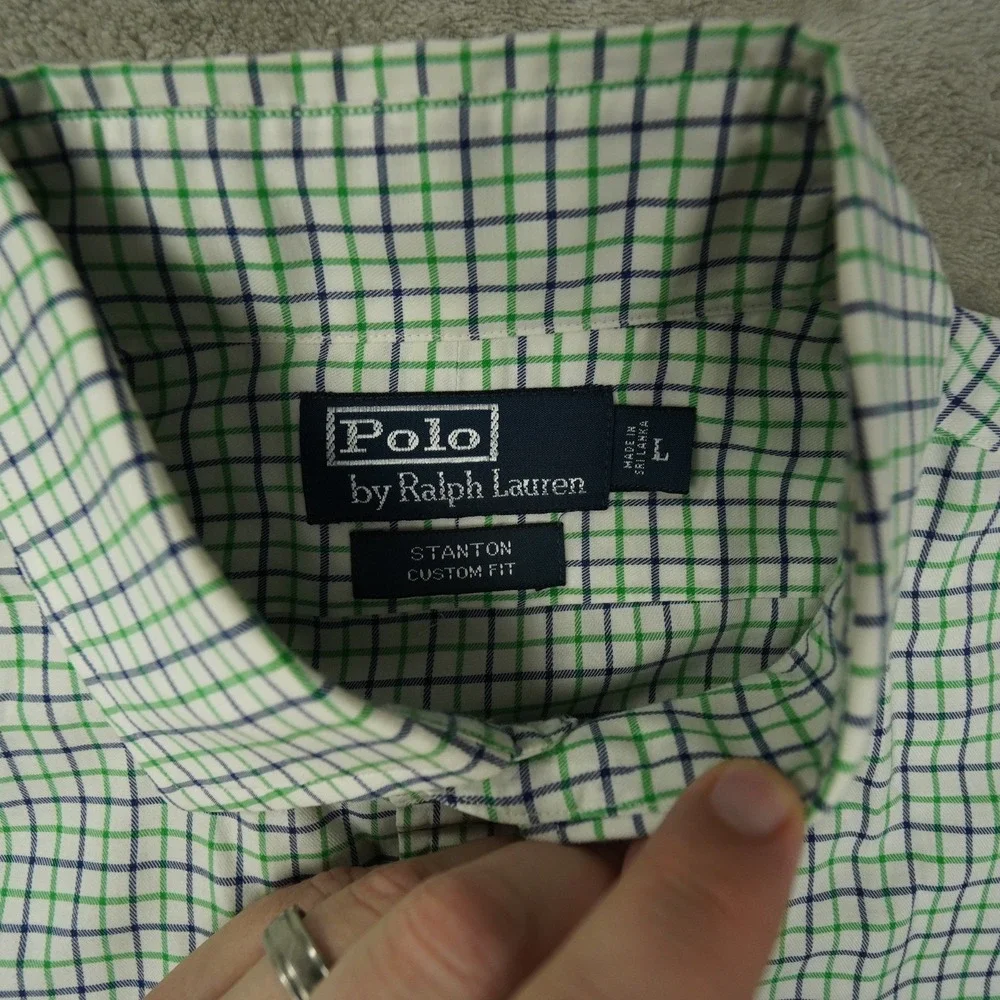 Polo Ralph Lauren Stanton Custom Fit‎ Button Up Shirt Men's Large Preppy